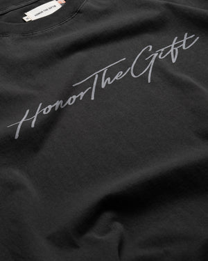 Honor The Gift Script Tee - Vintage Black