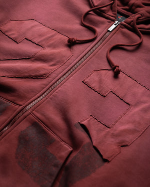 Jordan Full Zip Hoodie - Dark Team Red