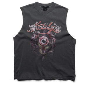 Ksubi Legend Ekcess Cut Off Tank - Charcoal