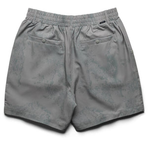 Malbon Golf Mesh Basket Pocket Short - Steel Ripple
