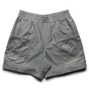 Malbon Golf Mesh Basket Pocket Short - Steel Ripple
