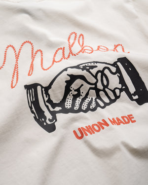 Malbon Golf Vista Union Made Tee - Ivory