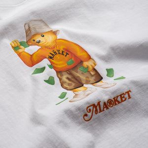 Market Making It Rain Bear Tee - White