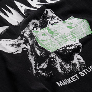 Market Beware My Income Tee - Washed Black