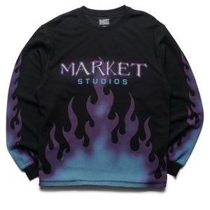 Market Through The Flames Thermal L/S Tee - Black