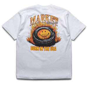 Market Smiley Burnt Rubber Tee - White