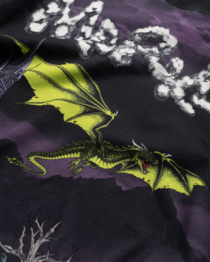 Market Dragon On The Horizon Tee - Black/Purple
