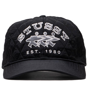 Stussy Quilted Surfwalk Snapback - Black