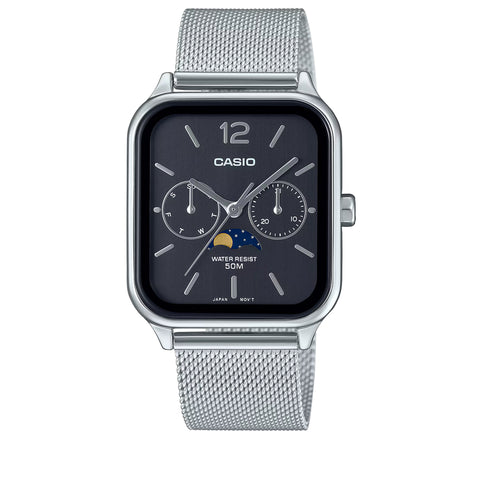 Casio MTP-M305M Analog Watch - Silver/Black