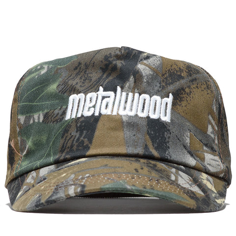 Metalwood Studio Metal Logo 5 Panel Hat - Real Leaf Camo