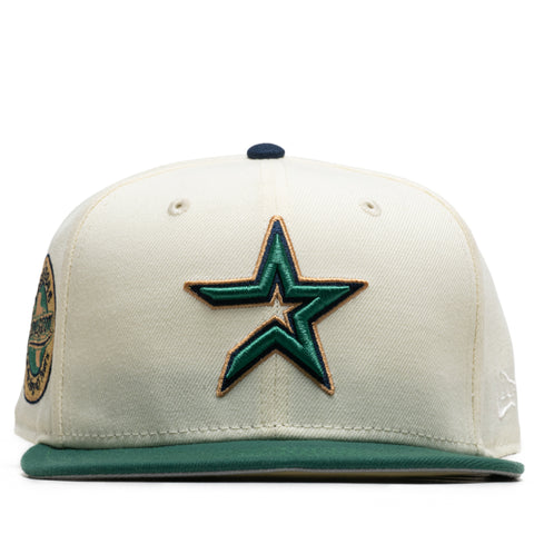 New Era x Politics Houston Astros 59FIFTY Fitted - Chrome/Emerald Green