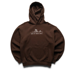 One Of These Days Follow The Road Pullover Hoodie - Dark Brown