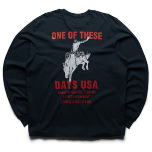One Of These Days Break On Through L/S Tee - Black