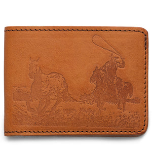 One Of These Days Just For A Moment Leather Bi Fold Wallet - Tan