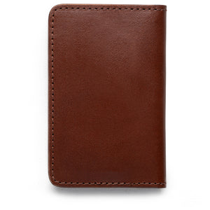 One Of These Days Running Horse Logo Leather Card Holder- Brown
