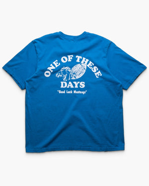 One Of These Days Good Luck Mustangs Tee - Royal Blue