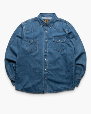 One Of These Days Western Shirt - Blue Denim