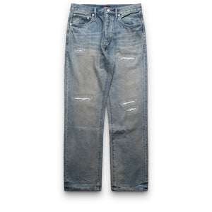 Purple Brand Mid Rise Straight Leg Vintage Repair Jean - Light Indigo