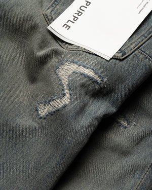 Purple Brand Mid Rise Straight Leg Vintage Repair Jean - Light Indigo