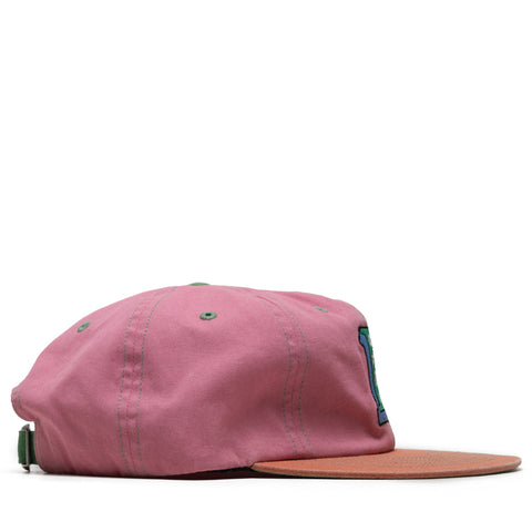 Parra Slanted P 6 Panel Hat - Pink/Orange