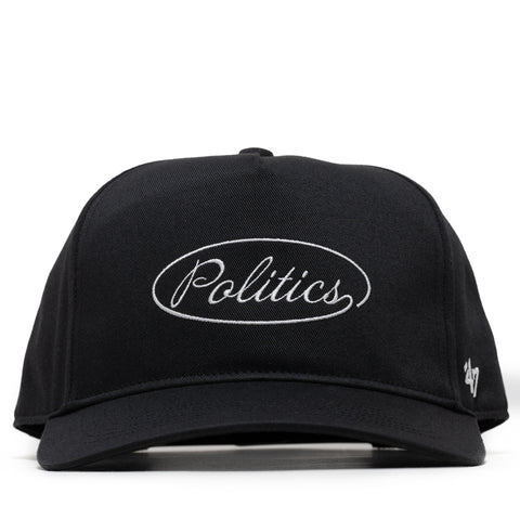 Politics x '47 Alternate Script Logo Hitch Snapback - Black
