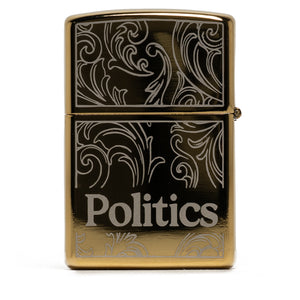 Politics Windproof Lighter - Gold