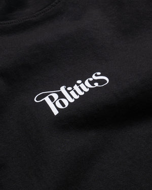 Politics Core Script Logo Tee - Black