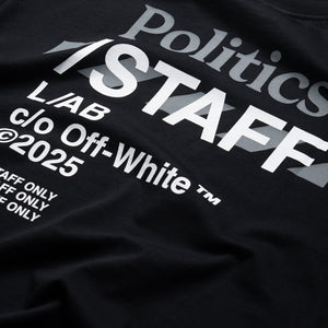 Politics x L/AB c/o Off-White Staff Tee - Black