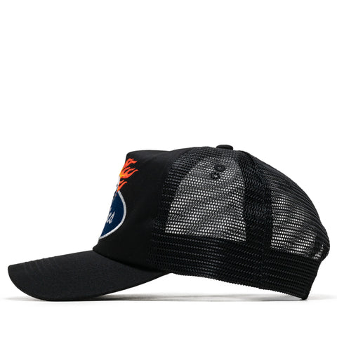 Politics Flaming Dice Trucker Hat - Black