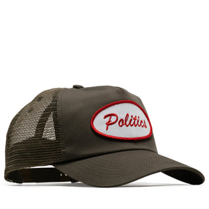 Politics Oval Trucker Hat - Olive