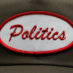 Politics Oval Trucker Hat - Olive