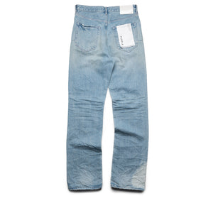 Purple Brand Mid Rise Straight Leg Knee Blowout Jean - Light Indigo