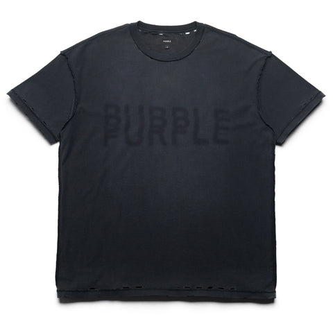 Purple Brand Layered Wordmark Tee - Black