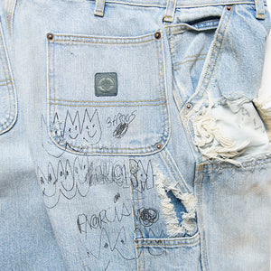 Paly Hollywood Busted Double Knee Jean - Indigo