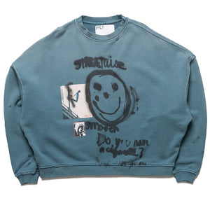 Paly Hollywood Streetwise Airbrush Crewneck - Teal