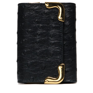 Paly Hollywood Ostrich Key Wallet - Black