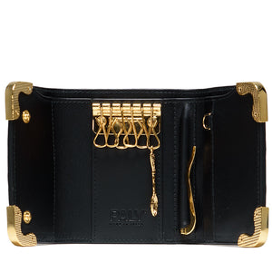 Paly Hollywood Ostrich Key Wallet - Black