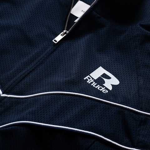 Rhude Mesh Piping Raglan Track Jacket - Navy/White