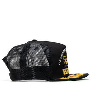 Rhude Racing Panel Trucker Hat - Black/Yellow