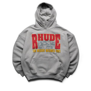 Rhude The Desert Decides Hoodie - Heather Grey/Red