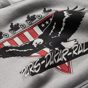 Rhude Stage Racing Hoodie - Heather Grey/Black