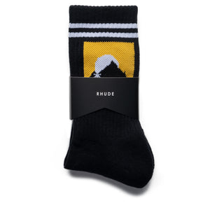 Rhude Striped Moonlight Sock - Black/White