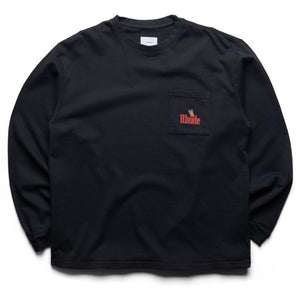 Rhude American Spirit L/S Pocket Tee - Vintage Black/Red