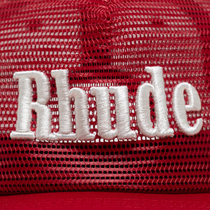 Rhude Logo Mesh Hat - Red/White