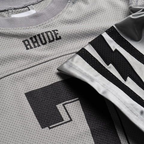 Rhude Lightning Football Jersey - Grey/White