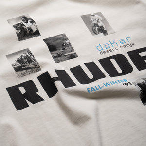 Rhude Winter 91 Rallye Tee - Vintage White/Black