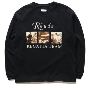 Rhude USVI Regatta Tour L/S Tee - Vintage Black/White