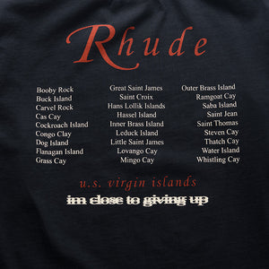 Rhude USVI Regatta Tour L/S Tee - Vintage Black/White