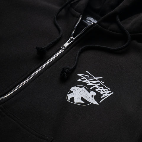 Stussy Long Haul Zip Hoodie - Black