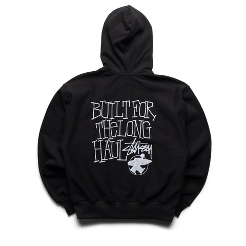 Stussy Long Haul Zip Hoodie - Black